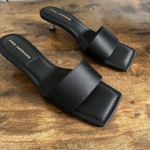 Good American Kickstand Mules
